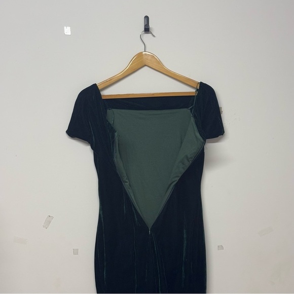 Gianni Bini Velvet Green Mini Dress M - Picture 4 of 6